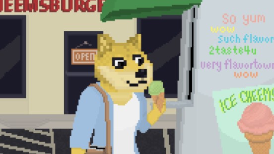 Pandemic Doge pays for an ice cream