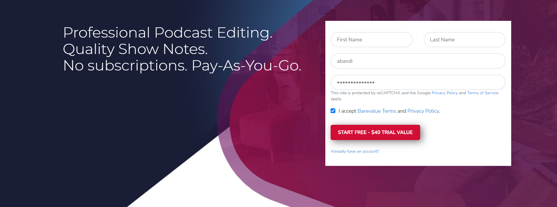 barevalue podcast editing company