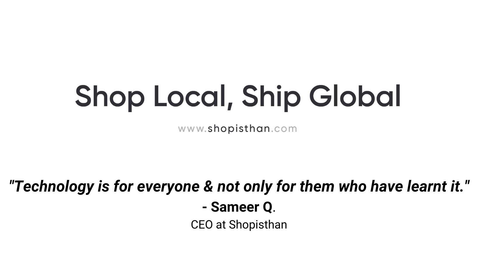 Shop Local Ship global